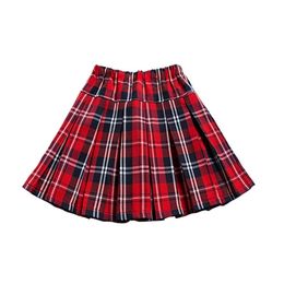 Baby Girls Mini Pleated Skirt Young Plaid Skirts School Children Clothing Kids Uniform Age 4 6 8 10 12 14 16 yrs 220216