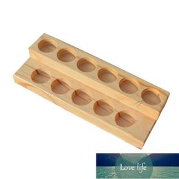 Storage Boxes & Bins Fashion 11 Holes Wooden Essential Oil Tray Handmade Natural Wood Display Rack Demonstration Station For 5-15Ml Bottles Factory price expert