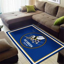 Carpets Navy Seabee Area Rug 3D All Over Printed Non-slip Mat Dining Room Living Soft Bedroom Carpet 01