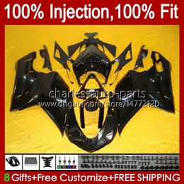 Injection Fairings For DUCATI 848 1098 1198 S R 848R 1198R Bodywork 18No.29 848S 1098S 2007 2008 2009 2010 2011 2012 1098R 1198S Glossy black 07 08 09 10 11 12 OEM Body Kit