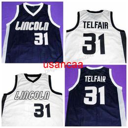 Custom Retro #31 Sebastian TELFAIR College Basketball Jersey Men's All Stitched Blue White Any Size XS-3XL 4XL 5XL Name Or Number