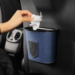 Other Interior Accessories Car Backseat Hanging Trash Can Bin Front And Rear Row Vehicle Mounted Umbrella Storage Box ABS Plastic Garbage Ba