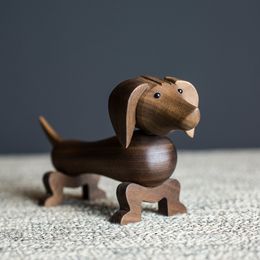 Wholesale Teckel sausage dogs wooden puppies Dackel home car accessories birthday gifts can be issued German Dachshund 210318