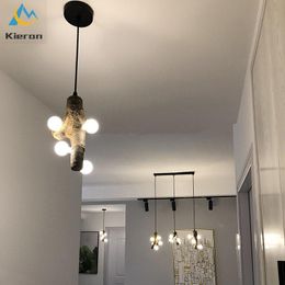 Pendant Lamps Nordic Solid Wood Tree Branch Led Lights Creative Restaurant Dining Room Home Decor Indoor Hanglamp