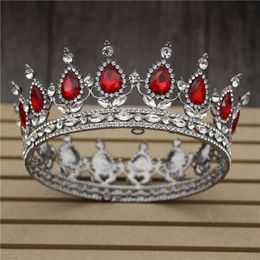 Royal Queen King Bride Crown for Women Pageant Bridal Tiaras and Crowns Headdress Prom Wedding Hair Jewelry Diadem Accessories X0726