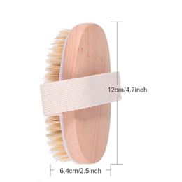 50pcs With DHL Wooden Oval Bath Brushes 12.5*7cm Dry Skin Body Natural Health Soft Bristle Massage Shower Room Scrub SPA Brush Without Handle UPS