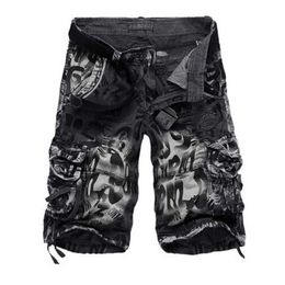 Design Men Summer Camouflage Military Cargo Shorts Bermuda Masculina Jeans Male Fashion Casual Baggy Denim 29-42 210714