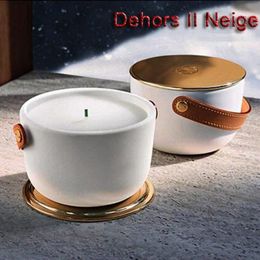 nuovissima fragranza per candela profumata per aromaterapia 220g Dehors II Neige /Feuilles d'Or/ lle Blanche /L'Air du Jardin con confezione regalo sigillata