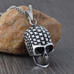 Antique Mens Pendant Stainless Steel Fashion Skull Necklace Europe and The United States Trend Punk Biker Skeleton Jewelry Hot Sell
