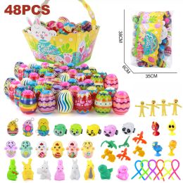 Cross-border easter egg bunny diy plastic opening eggshell squeeze tumbler small gift toy wholesale CG001