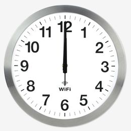 Wall Clocks Modern Minimalist Living Room Quartz Home Clock 20 Inch Smart WIFI Automatic Time Synchronisation Network Mute