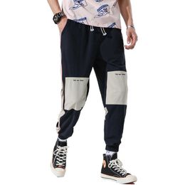 Streetwear Men's Cargo Elastic Waist Harem Pants Hip Hop Casual Male Track Pants Joggers Trousers Fashion Harajuku Men Pants Y0927
