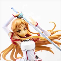 Anime Sword Art Online SAO Yuuki Asuna Knights of the Blood Ver. 1/8 Scale Painted PVC Action Figure Collection Model Toys Doll