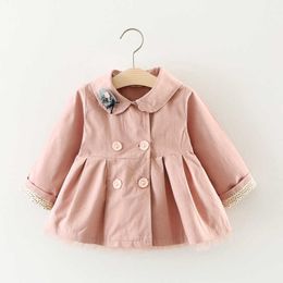 LZH Baby Girls Windbreaker For Baby Autumn Winter Long Sleeve Cardigan Coat Newborn Clothes Kids Infant Baby Girls Jacket Coat H0909