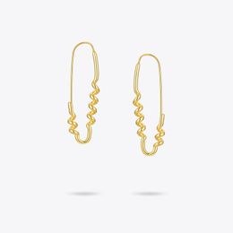 ENFASHION Vintage Spiral Curve Dangle Earrings Women Gold Color Big Earings 2021 Fashion Jewelry Friends Gift Kolczyki E1223