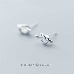 Genuine 100% 925 Sterling Silver Minimalism Exquisite Stud Earrings for Women Girl Party Jewelry Gifts 210707