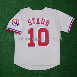 Men Women Youth Embroidery Rusty Staub Mont Expos Road w/ Team Patch Grey Jersey All Sizes