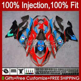 OEM Body For KAWASAKI NINJA ZX-636 ZX-6R ZX600 ZX 6R 6 R 636 600 CC 12No.123 ZX6R 13 14 15 2016 2017 2018 600CC ZX636 2013 2014 2015 16 17 18 Injection Fairings shark red blue