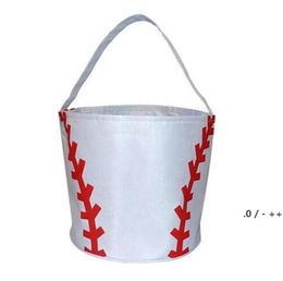 Party Supplies Basketball Easter Basket Sport Canvas Totes Football Baseball Soccer Softball Buckets Storage Bag Kids Candy Handbag ZZE13146