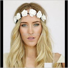 Europe Lady Elastic Hair Band Bride Bridesmaid Wreath Headdress Hair Beach Tourism Flowers Pictures Yq58Q 07Gvq