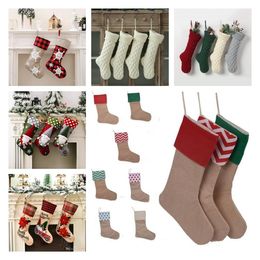 Christmas Decorations 24 style Christmas stocking Candy Gift Bag Santa Stockings Tree T2I52468