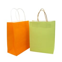 100% custom Colourful craft paper bag for gift wrap