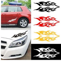 Universal Car Flames Stickers Styling Engine Hood Motorcycle Decal Decor Mural Vinyl Covers Auto Fire Sticker Car-styling