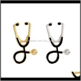 Tiny Metal Stethoscope Brooch Pins For Doctors Nurse Student Jacket Coat Shirt Collar Lapel Pin Button Badge Medical Jewelery It0Ps Pi Gculj