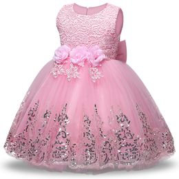 Baby Girl Party Dress Infant Wedding Princess Battesimo Primo 1 anno Compleanno Costume di Natale