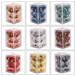 4см х 12 штук на коробке елочные украшения в помещении декор красочные покрытые шариками орнаменты в 6 цветах bs00008