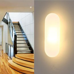 Wall Lamp Modern AC 220V 240V Stylish White Acrylic Pipe LED For Living Room Bedroom Hallway Sconce