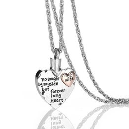 2021 Family Number Memorial Ashes Necklace Pendant Necklaces No Longer by My Side but Forever in My Heart Cremation Jewellery