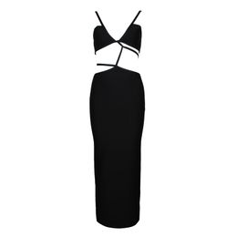 Sexy Women Dress Bandage Black Bodycon Party Club Celebrity Elegant Sleeveless Summer Dresses 210515
