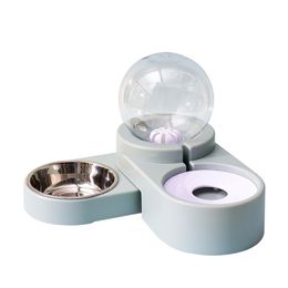 VIP 1.8L Bubble Cat Automatic Feeder Pet Bowls Detachable Not Wet Mouth Cats Dogs Water Drinking Bowl Dispenser for Pet Feeding Y200922