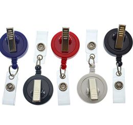 2021 High Quality 3 Colours Retractable Ski Pass ID Card Badge Holder Key Chain Reels With Metal Clip fast ship