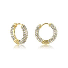 Hoop & Huggie Gold Plated Hoops Earrings Round Big Earring 2021 Fashion Jewelry Ear Rings For Girls Earing Set Pendientes Piercings