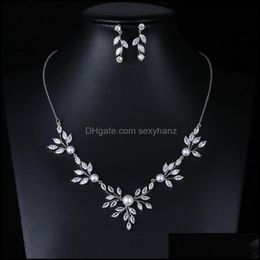 Bracelet, Earrings & Necklace Red Trees Brand High Quality Wedding Jewelry Sets For Brides Fashion Luxury And Jewellery Women Drop Delivery