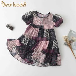 Bear Leader Baby Girls Patchwork Dresses Fashion Kids Summer Casual Vestidos Baby Holiday Party Clothing Girl Costumes 210708