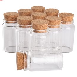 12 pieces 100ml 47*80*32mm Glass Bottles with Cork Stopper Spice Jars Vials Wishing Bottle Container Wedding Farourshigh qty