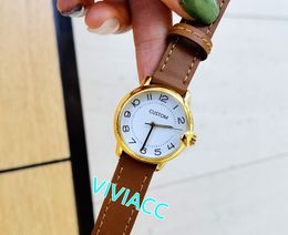 New Fashion Women Geometric leather Wristwatch Minimalist Stainless Steel Number Watches Female zircon quartz clock 28mm