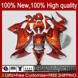 Motorcycle Fairings For KAWASAKI NINJA ZX 10R ZX10 ALL Orange 10 R 1000 CC ZX10R 08 09 10 Body 56No.77 1000CC ZX1000C ZX-10R 2008 2009 2010 ZX1000 08-10 Bodywork Kit