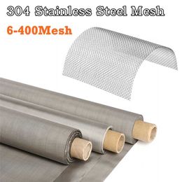 304 Stainless Steel Mesh 50cm Width Food Philtre Metal Net Filtration Woven Wire Sheet Screening Home Kitchen Strainers 211109