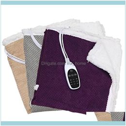 Blankets Textiles Home & Gardenblankets Quick Heating Electric Blanket Body Warmer Knee Pad Double-Sided Plush Multiple Temperature Settings