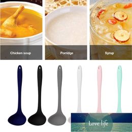 1pc Silicone Ladle Soup Spoon Household Long Handle Porridge Spoon Rice Ladle Tableware Non-stick Meal Dinner Scoop Kitchen Tool Factory price expert design Quality