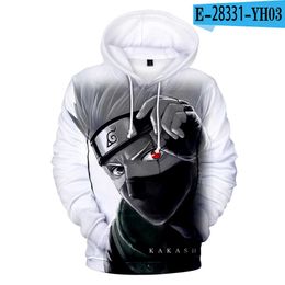 Harajuku Anime Hoodie Мужчины / Женщины 3D Print Uzumaki Akatsuki Sakura Kakashi Толстовка Sasuke Kakashi Одежда Ninja Pullovers Hoody Y0804