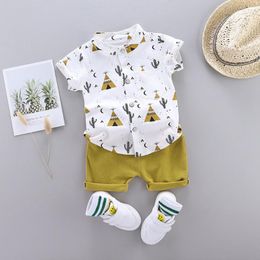 1-4years Baby Boy Clothing Set Cartoon Infant Boys Clothes T-shirt Tops+shorts 2021 Summer Outfits Sets