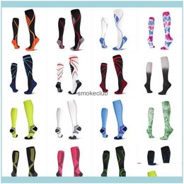 Athletic As & Outdoors Sports Socks Pressure Outdoor Marathon Running Terry Bottom High Elastic Calf Protection Long Tube Compression Drop D