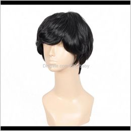 Zf Sell Fashion Heat Resistant Straight Black Wig Sexy Korean Male Hair Cosplay C411A Vlojg