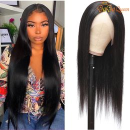 Straight Human Hair Wigs 13x4 Lace Front wig 8-30inch Nature Color Brazilian Straight Hair Wigs Unprocessed Swiss Lace Frontal Wigs