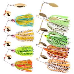 8pcs/set Spinner Bait Set Chatter Fishing Lure Chatterbait Kit Wobbler for Bass Tackle 210622